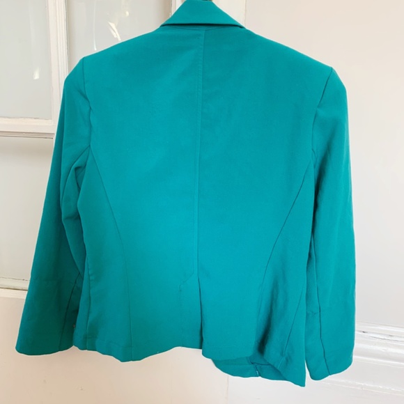 Material Girl Turquoise Blazer - Picture 3 of 4